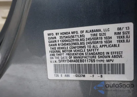2014 Acura Mdx Technology Package из США, поврежденный, VIN 5FRYD4H40EB011769